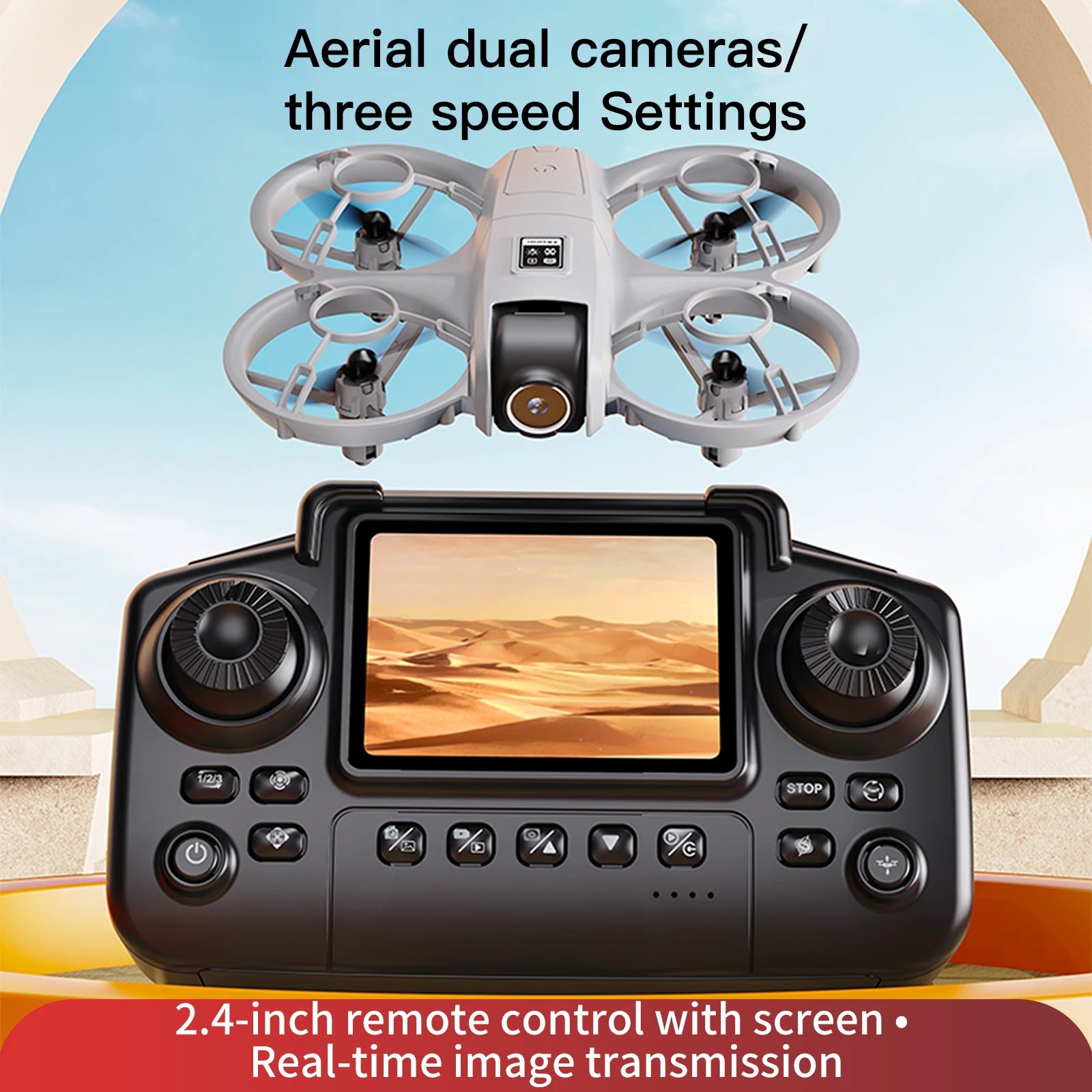 2026 Mini Quadcopter Screen Aerial Photography High-Definition Dual-Camera Foldable 3D Flip App Control Drone Optical Flow