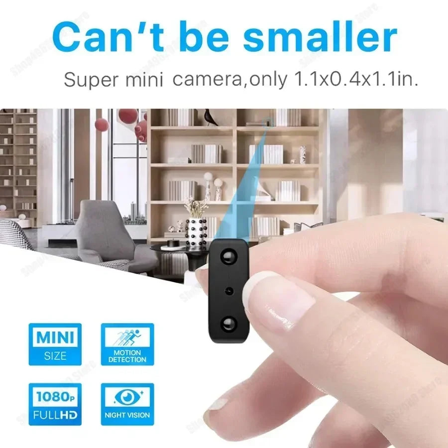 1080P HD Mini Camera WIFI Smart Home Security Protection Smallest Invisible Cam Built-in Battery Night Vision IP Body Cam Espiar