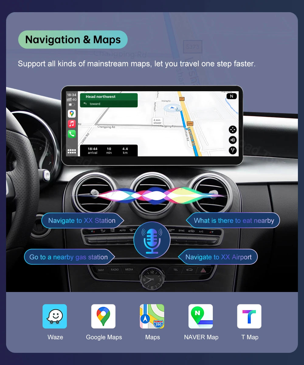 New 12.3" Linux Touch Screen for Mercedes Benz W205 GLC C V Class V447 GLA CLA NTG5.0 2015-2019 Wireless Carplay Android Auto