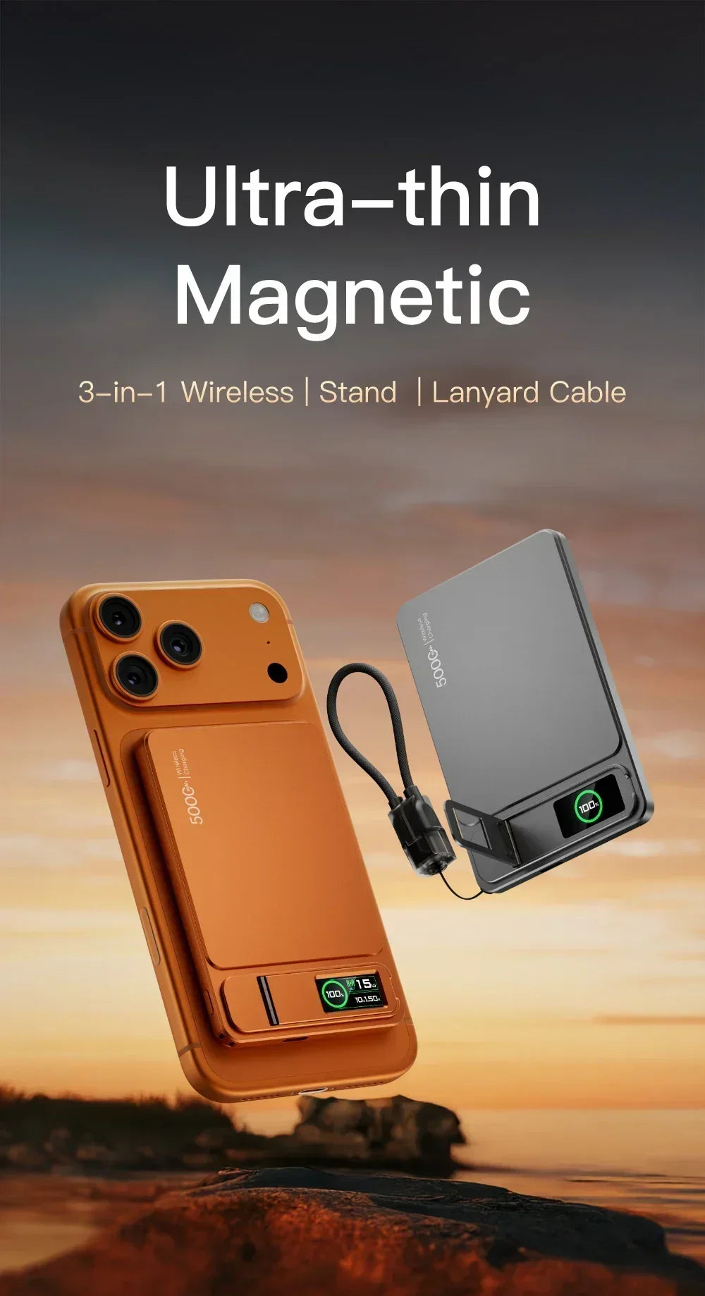 Lenovo CCC 10000mAh Slim Original Power Bank For MagSafe For Magnetic Wireless Fast Charging Portable Battery For IPhone IWatch