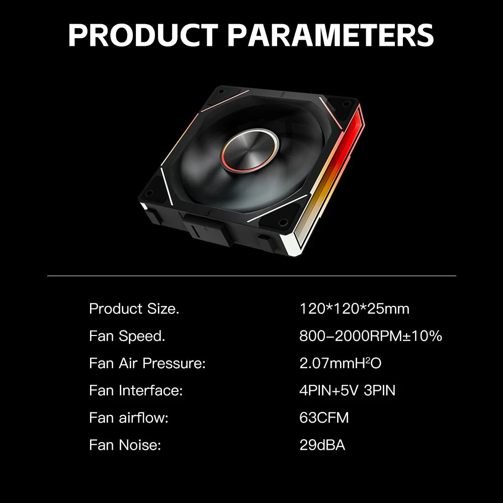 Jungle Leopard Interstellar SE Building Block Fan Triple 12cm White Case 12025 Fan ARGB Desktop Computer Splicing PWM