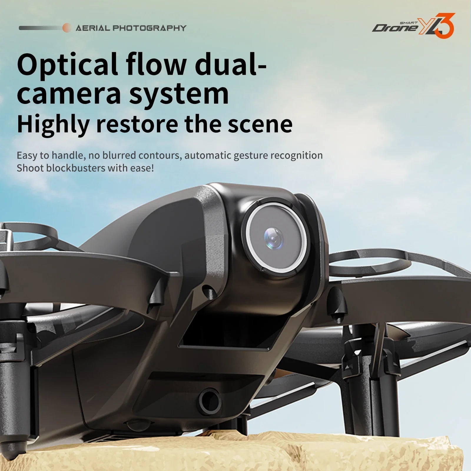 YL3 Mini Drone 8k Camera 180° ESC Optical Flow Positioning WIFI Aerial Photography Remote Control Aircraft G-safe Drone Toy Gif