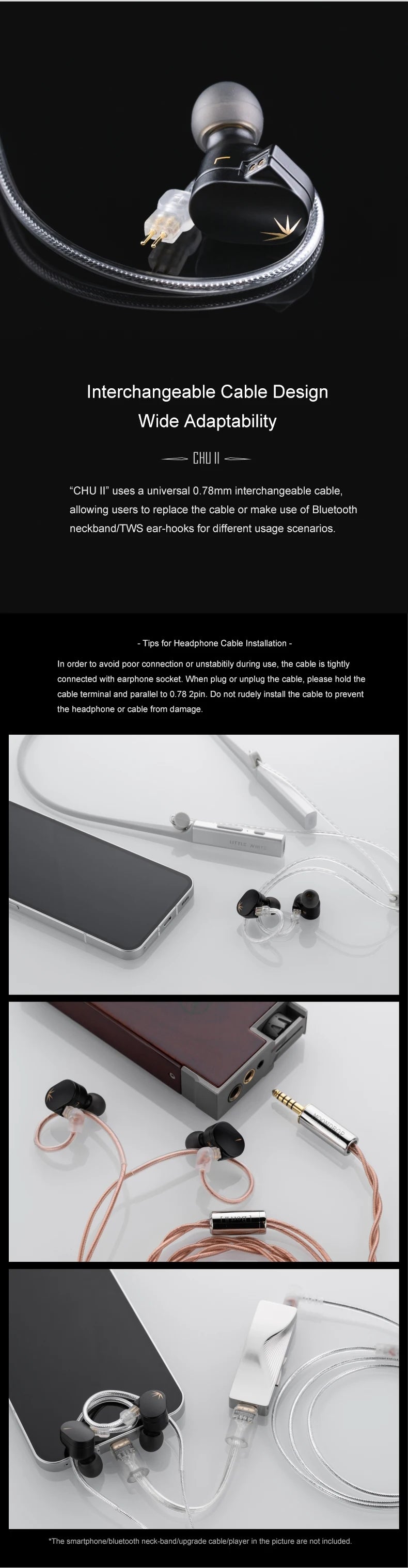 MOONDROP CHU II High Performance Dynamic Driver IEMs Interchangeable Cable in-Ear Headphone