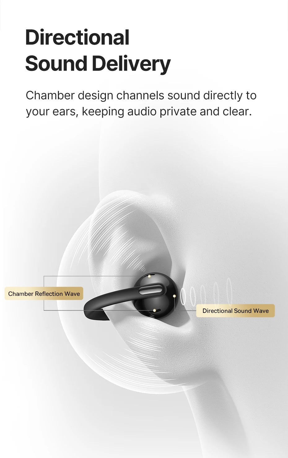 Baseus Bowie MC2 AIR Clip-on TWS Earbuds Ear Clips Wireless Earphones Bluetooth 6.0   Open earrings 4 Mic ENC Sports Headphone