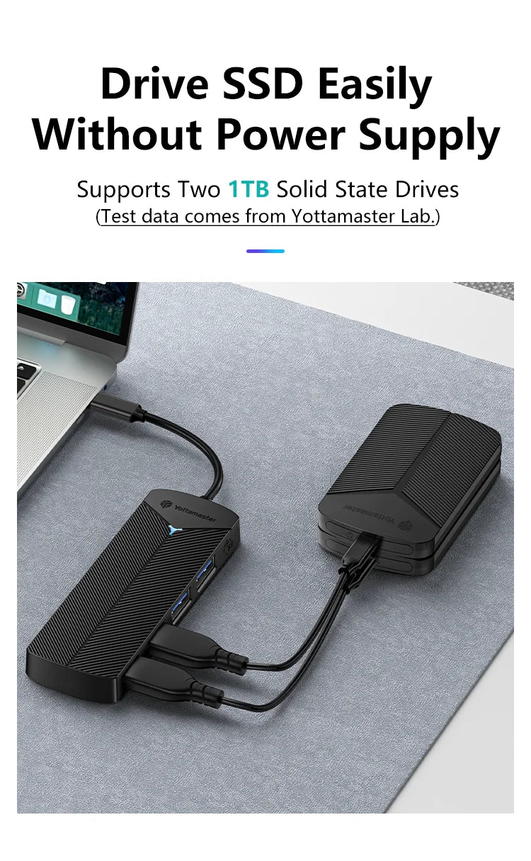 Yottamaster 5Gbps 4-in-1 USB3.0 Hub USB HUB Adapter Expansion Dock Ultra-Slim OTG Adapter Type C For PC iOS Computer Accessorie