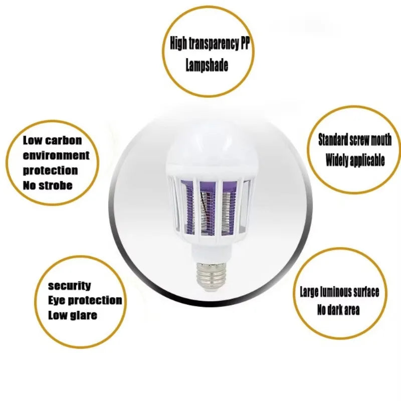 1/5/10pcs Electric Mosquito Zappers Killer Fly Trap Electronic Light Bulb Lamp Home Backyard Indoor Outdoor Mosquito Killer Lamp