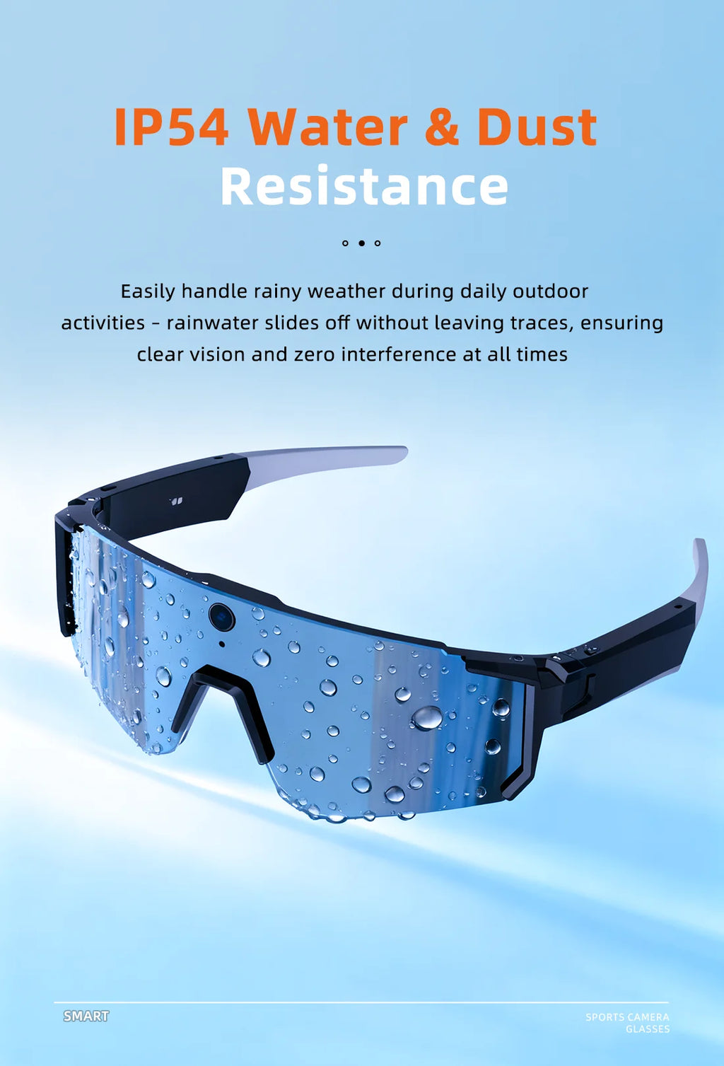 New AI smart shooting&recording glasses with 800W camera, HD anti-shake bicycle riding shooting artifact, windproof goggles 2026