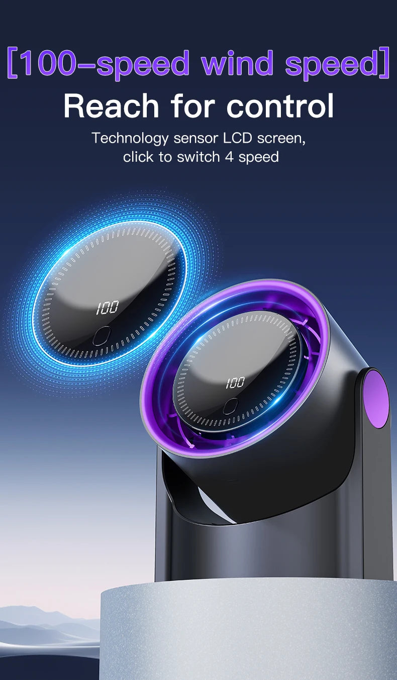 TINSOL New Desktop Electric Fan Air Circulator, Wireless Portable Home Silent Ventilator Suitable for Desktop Wall and Ceiling