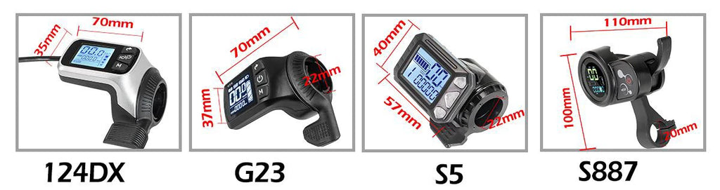 Electric Bike Kits Brushless Controller 36V 48V 350W Electric Bicycle LCD Display E-Scooter E-Car Accessories 124DX GZ3 S5 S887