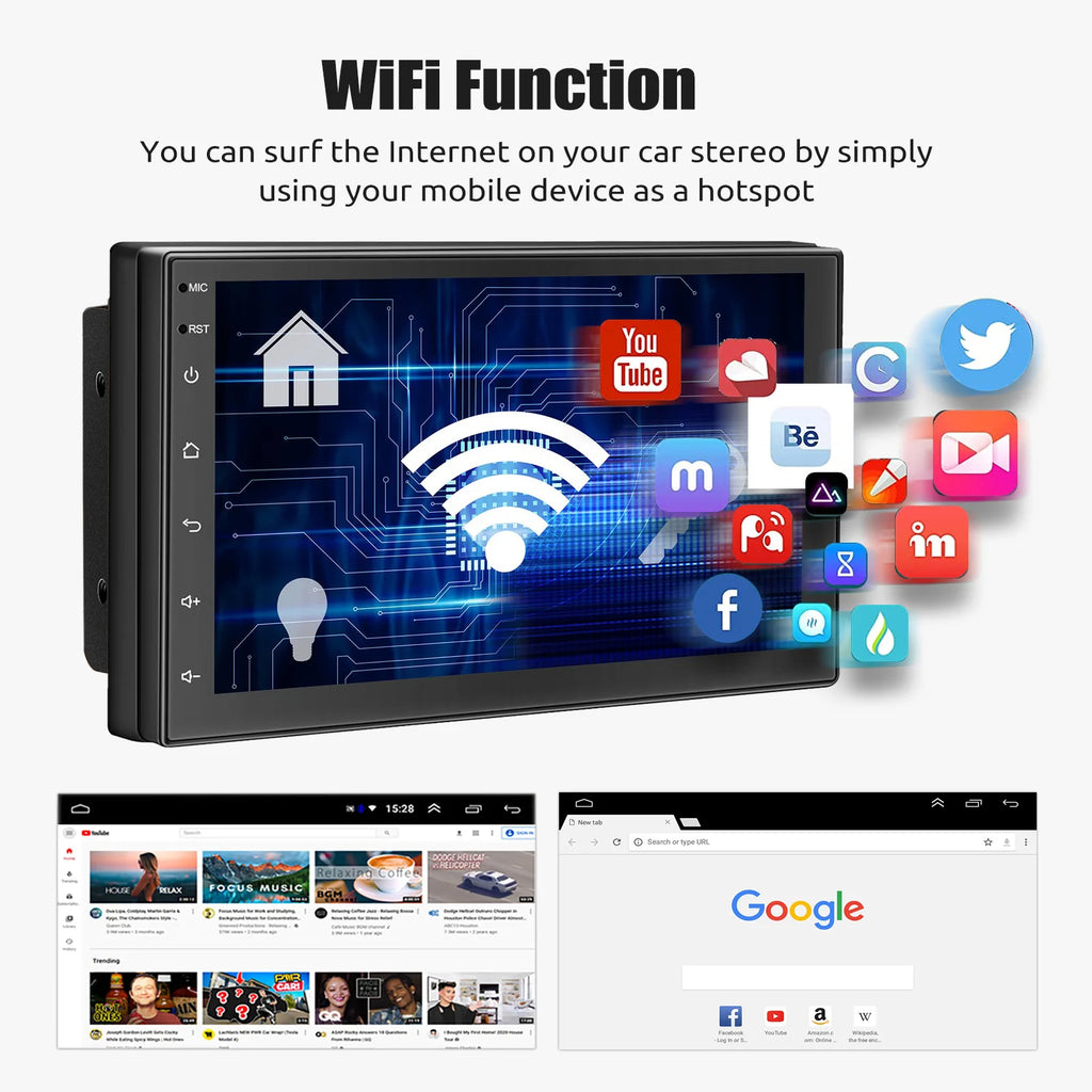 ESSGOO 2 Din Car Radio Carplay Android Auto 7 9 10 Inch 4G 64G Universal Multimedia Player DSP FM RDS AHD GPS WIFI Autoradio