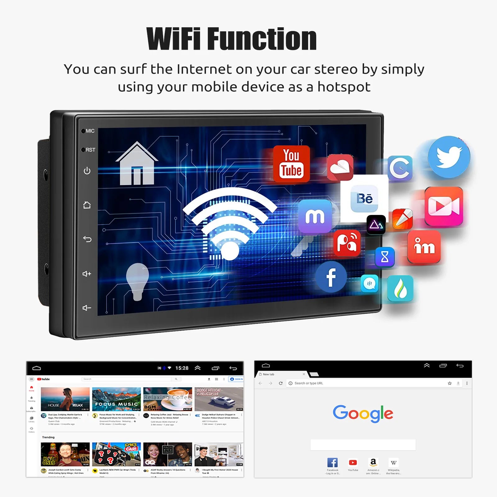 ESSGOO 2 Din Car Radio Carplay Android Auto 7 9 10 Inch 4G 64G Universal Multimedia Player DSP FM RDS AHD GPS WIFI Autoradio