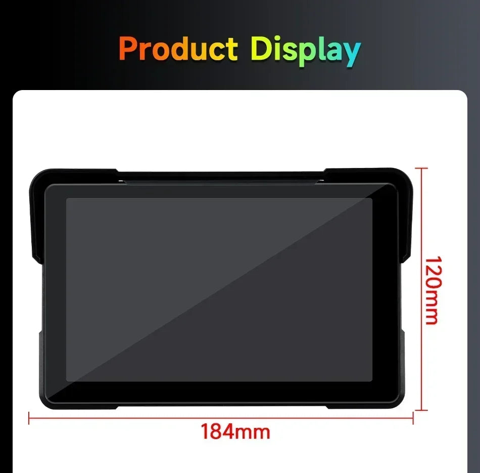 Jansite 5/7 inch Motorcycle Carplay Screen GPS Navigation Wireless Carplay Android Auto Dual Bluetooth IPX7 Waterproof Display