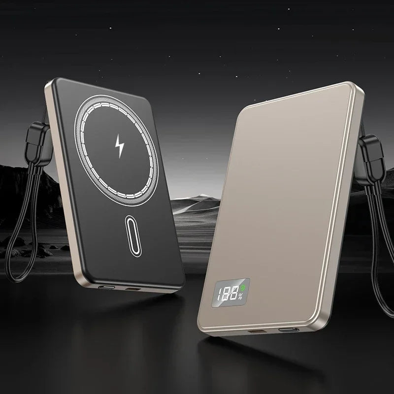 Lenovo 50000mAh Magnetic Power Bank PD 22.5W Fast Charging Portable Wireless External Battery for Magsafe for iPhone Samsung