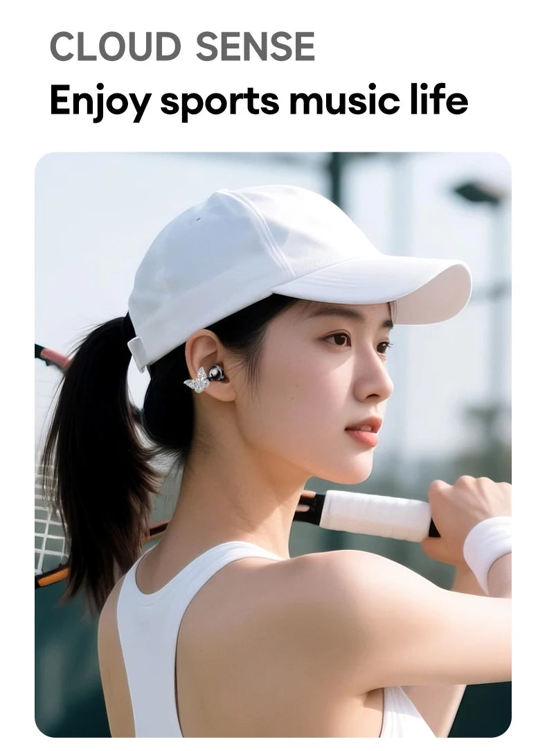 Lenovo LE302 OWS Ear Clip Earphones Wireless Bluetooth 6.0 Headset HD Call Touch Control Earbuds Low latency Gaming Headphones