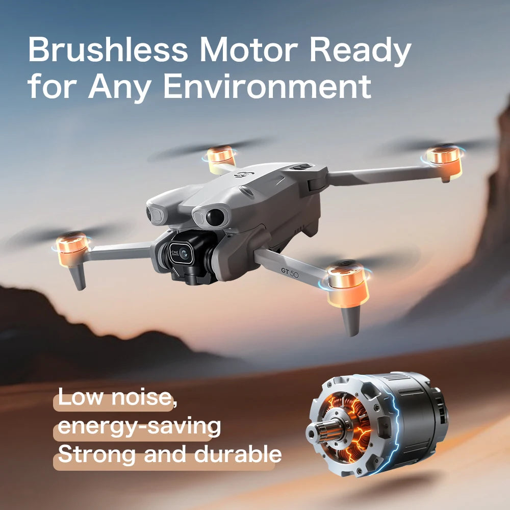 NEW GT50 PRO MIni 5 pro RC Drone 8K HD Dual Cameras WiFi GPS 20mins Flight Aerial Photography Quadcopter Remote Control UAV Toys