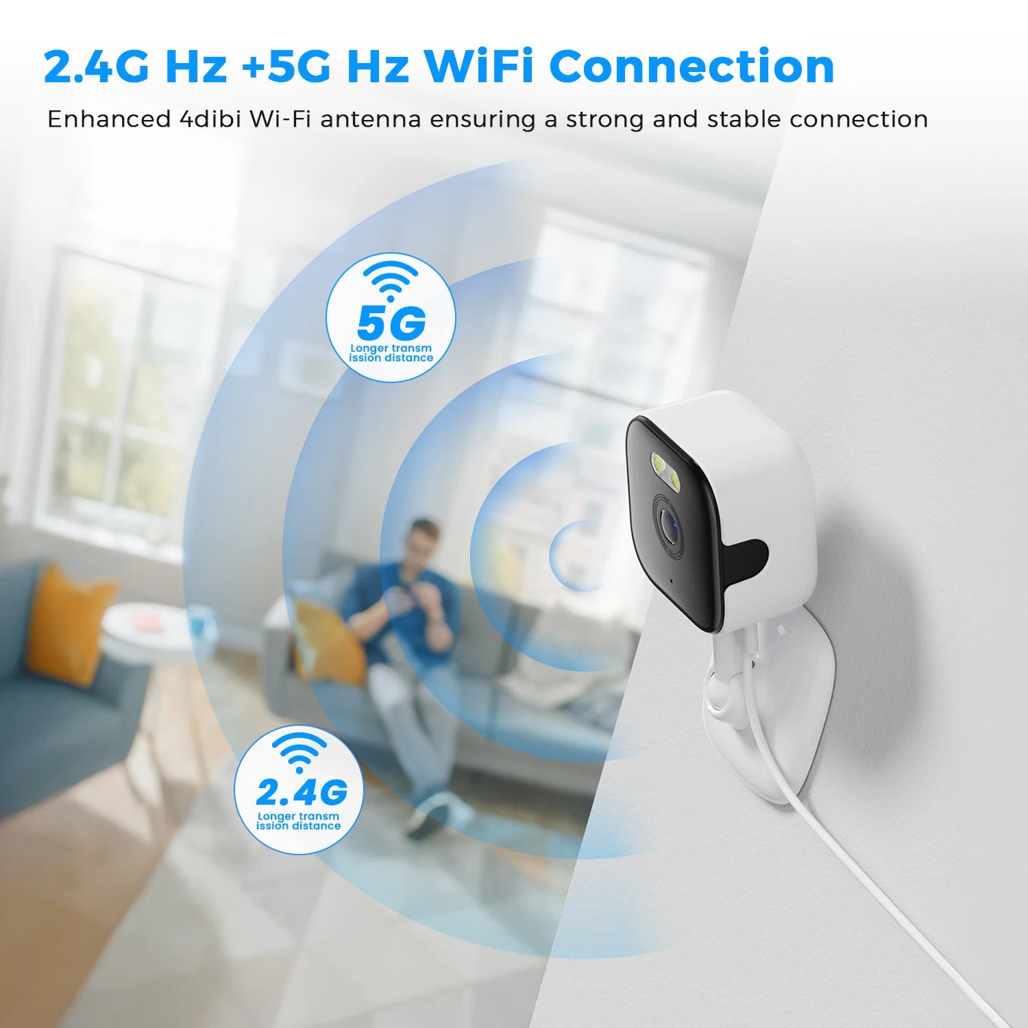 BESDER 5MP Mini Cube Camera Wifi Indoor Two Way Audio Human Detection Home 3MP CCTV Security IP Camera 2MP 5X Zoom O-Kam Pro APP
