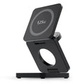 Qi1/Qi2.2 Foldable 3-in-1 Magnetic Wireless Charging Station for iPhone 12~17 Series AirPods iWatch Portable Travel Charger