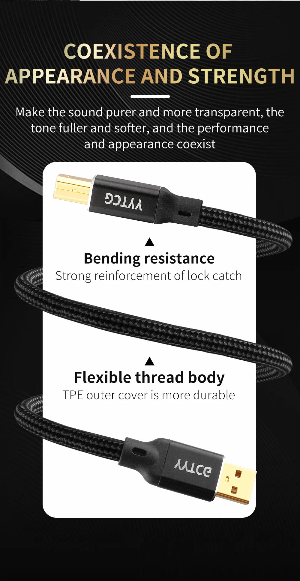 HIFI USB OCC Cable USB Type A to B USB Cable 6N DAC A-C Audio Cable OCC Silver Plating Data Cable