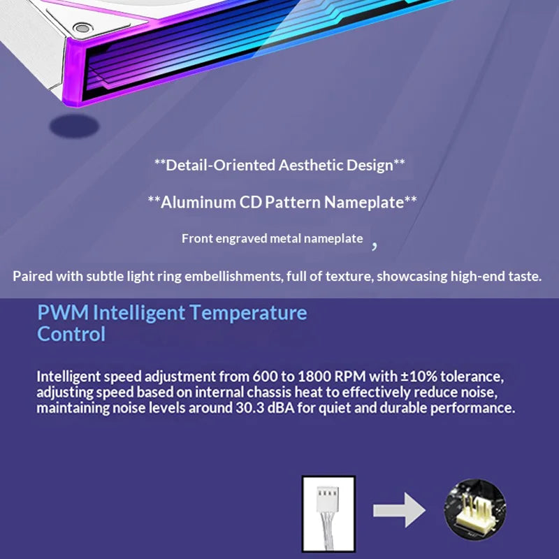 WJCOOLMAN Starlink 360/240/120 conjoined PC fan ARGB PWM Speed Control Computer Silent Case Integrated Fan easy to install