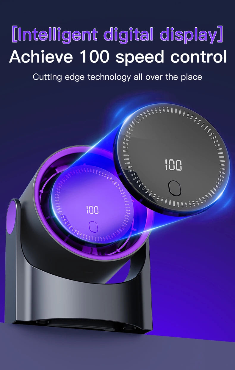 TINSOL New Desktop Electric Fan Air Circulator, Wireless Portable Home Silent Ventilator Suitable for Desktop Wall and Ceiling