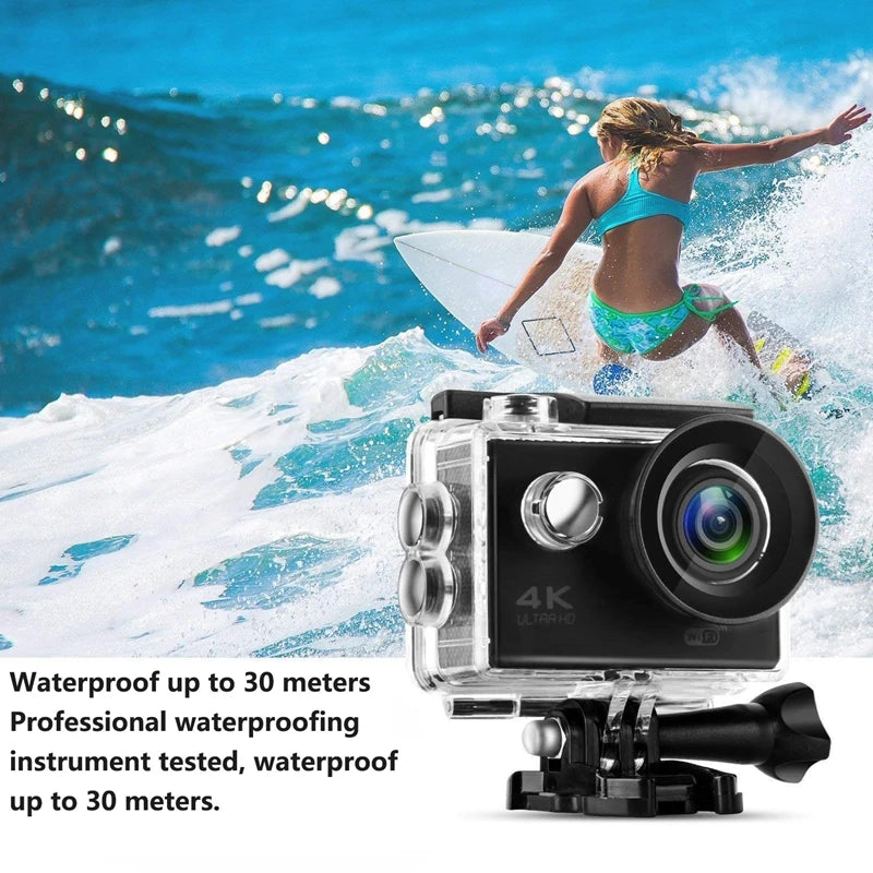 4K Sport Camera Wireless WiFi Intelligent HD Mini Camera DV Anti shake recorder For Outdoor Waterproof Sports Bicycle Car