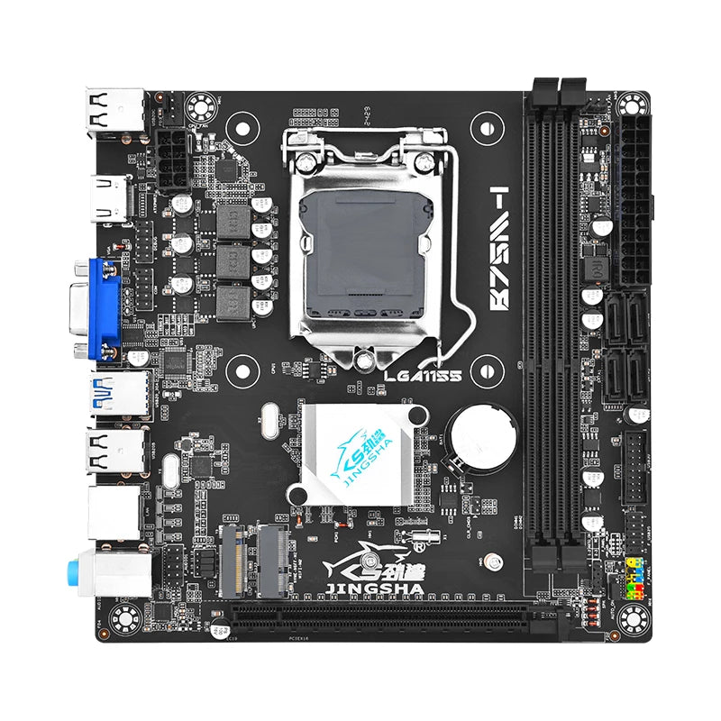 B75 M-I mini ITX Desktop Motherboard LGA 1155 Set with Core I5 3570 CPU 8GB (2*4GB)1600MHz DDR3 PC Memory and Cooler Kit Set b75