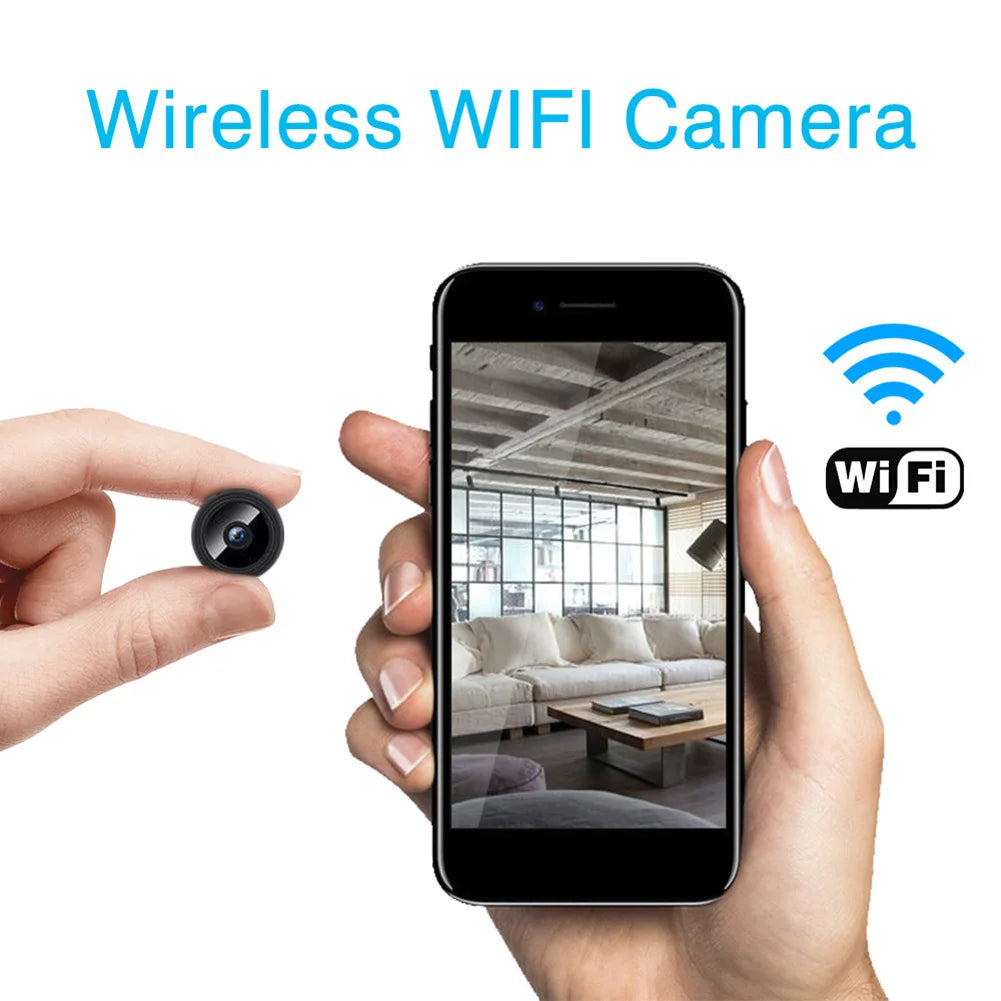 WiFi Mini Camcorders Night Vision 1080P HD Wireless IP Camera Motion Detection Wireless Security Camera Rechargeable for Indoor