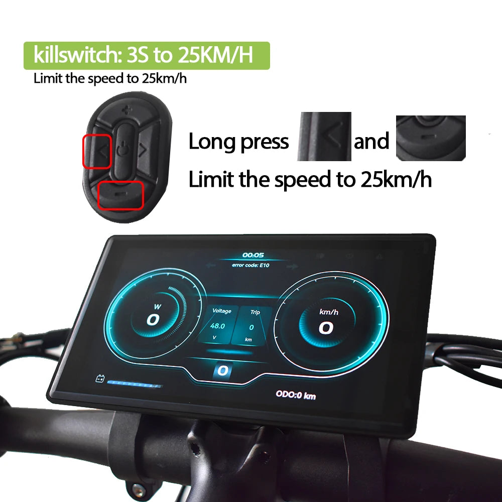 H8 NEW【UART2】 Electric Bicycle Computer Screen projection navigation Digital Stopwatch Speedometer for Ebike Cyclling Odomete