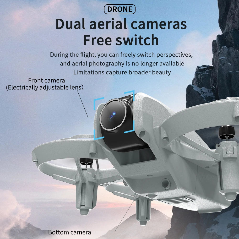 V2 Mini Drone 8K Profession 180° HD Wide Angle Camera WiFi FPV RC Dron Height Keep Helicopter Foldable Quadcopter Kids Toys