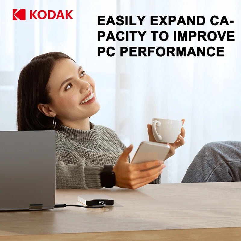 Kodak P230 Portable External Hard Drive 5Gbps 1T USB3.0 Lightweight 2.5-inch PHDD for PC Tablets PS5 XBOX Laptop Desktop