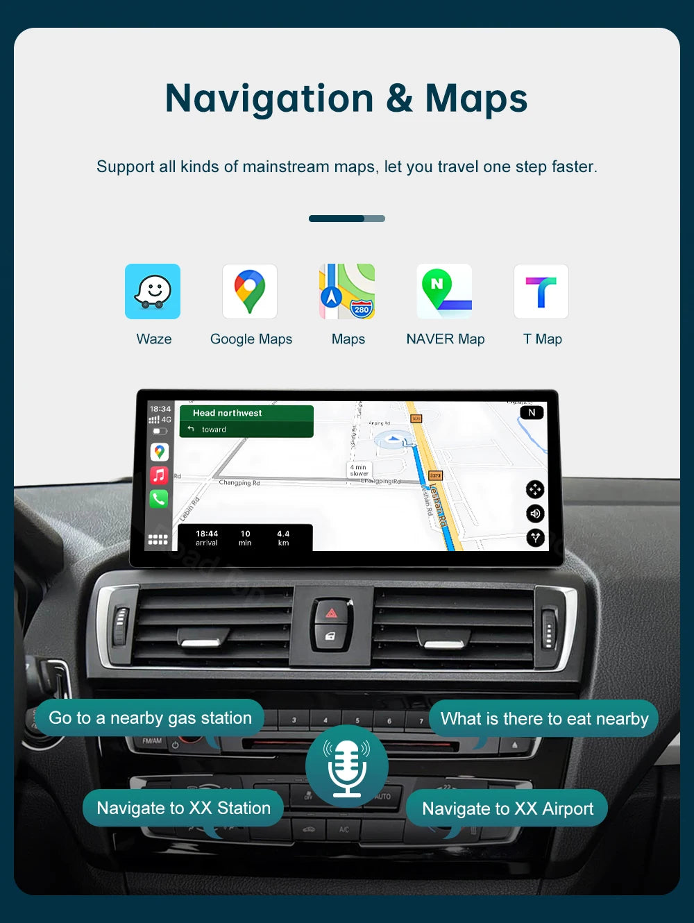 12.3 RoadTop Wireless CarPlay Android Auto Multimedia Linux Screen For BMW Series 1 2 F20 F21 F22 F23 F45 F46 NBT EVO 2012-2018