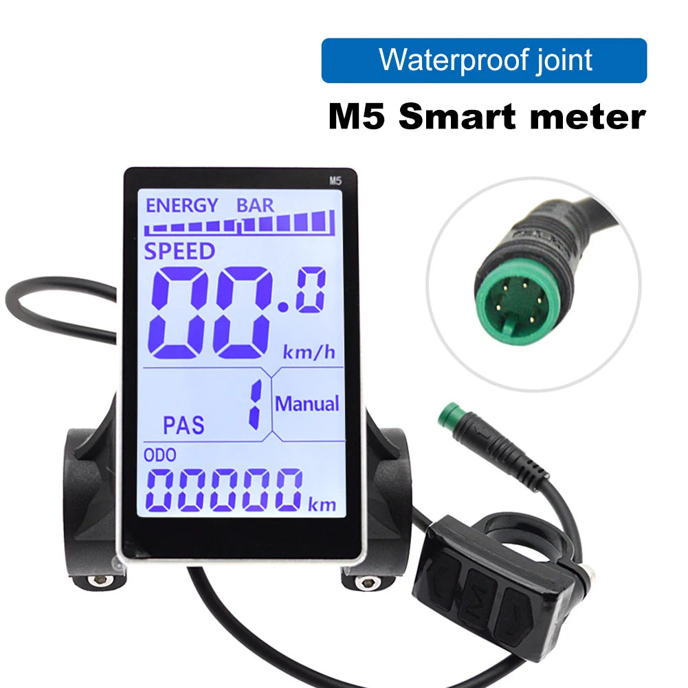 E-bike Display 24-48V Electric Bike LCD Display Meter Waterproof Electric Scooter Panel Screen for Mountain Electric Bike Parts