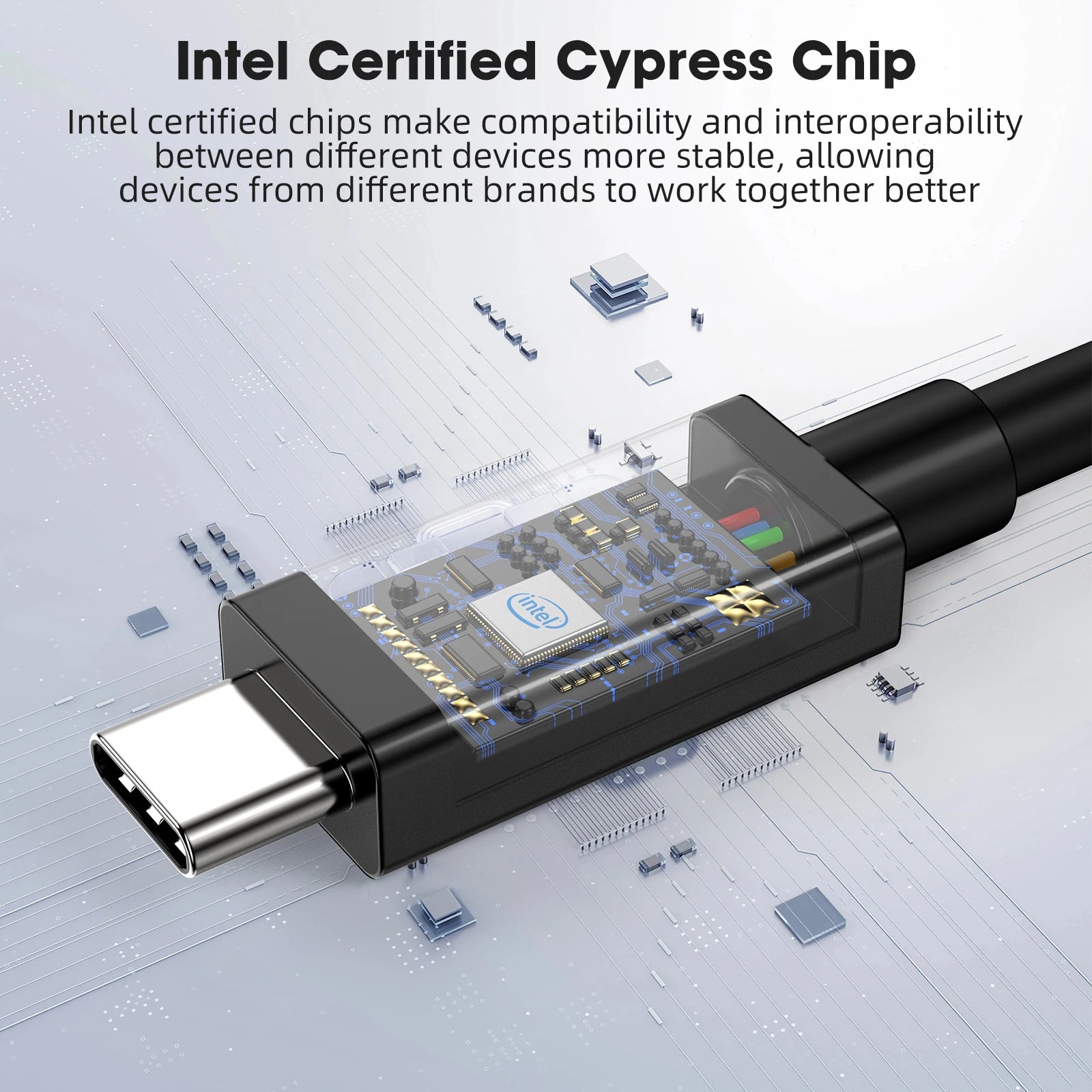 120Gbps Thunderbolt 5 Data Cable 240W 16K Compatible with Thunderbolt 4 USB4 Full-featured Transmission Fast Charging