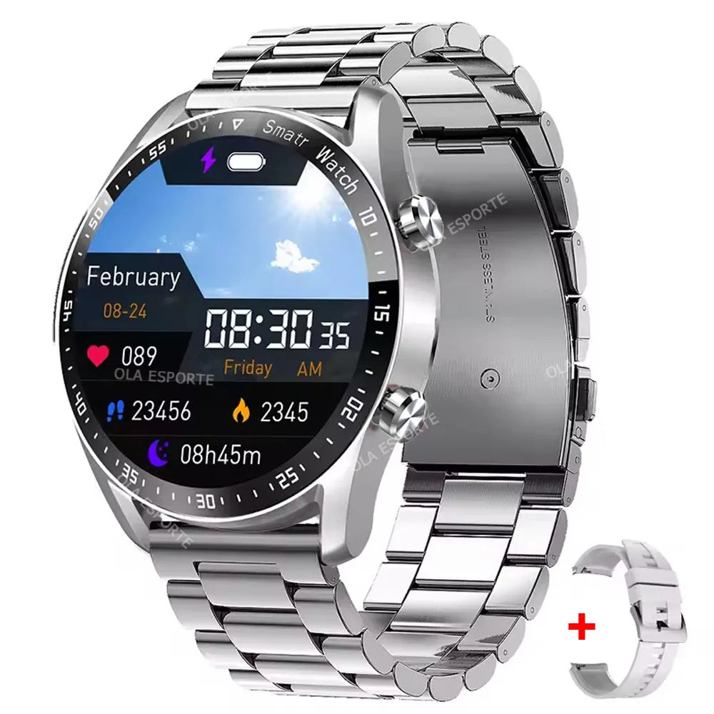 ECG+PPG Bluetooth Call Smart Watch Men Laser Health Blood Pressure Fitness Sports Watches Man Sports IP67 Waterproof Smartwatch