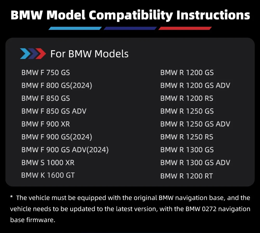 EKIY 5.0" Wireless CarPlay Moto Android Auto Portable Digital Motorcycle Dashboard GPS Navigation Screen For BMW R1200GS R1250GS