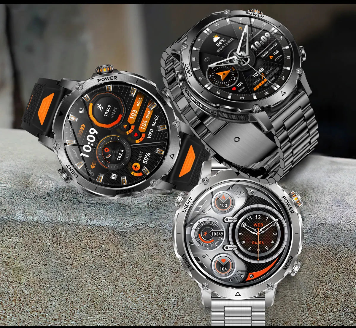2026 New Military TANK SmartWatch Bluetooth call 10ATM Waterproof 1400mAh Battery Heart rate monitoring Outdoor Sports Watch Men
