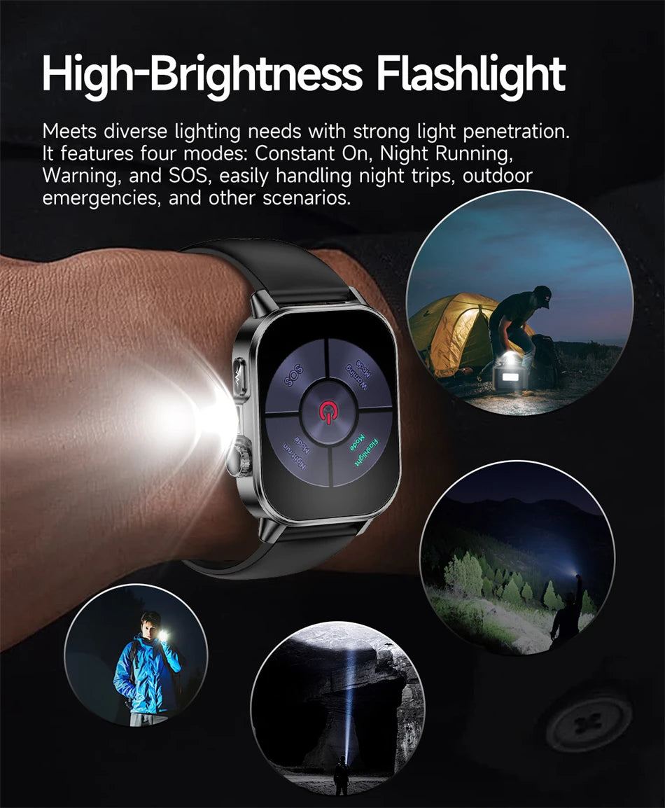 2026 New Health Nursing Grade Smart Watch Men Blood Lipid Uric Acid Tracker ECG+PPG Clock Bluetooth Call Smartwatches Men Women