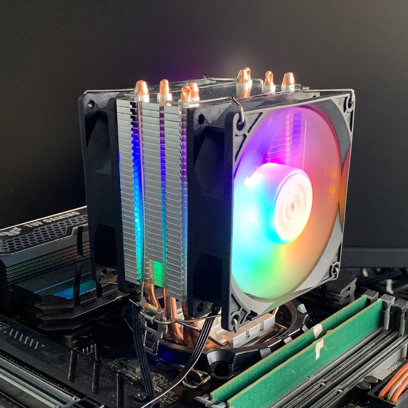 X99 CPU Air Cooler 2/4 Heat pipes 3PIN/4PIN Quiet CPU RGB Cooling Fan For Intel LGA 775 1366 1151 1155 1200 1700 2011 AM4 AM5