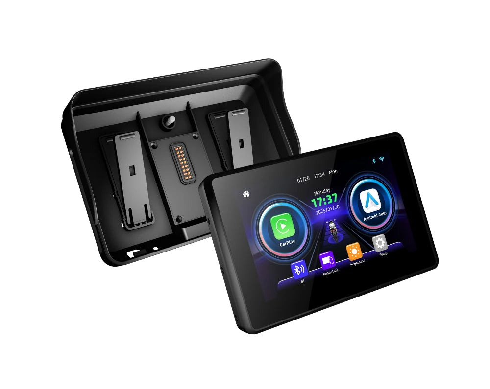 EKIY 5.0" Wireless CarPlay Moto Android Auto Portable Digital Motorcycle Dashboard GPS Navigation Screen For BMW R1200GS R1250GS