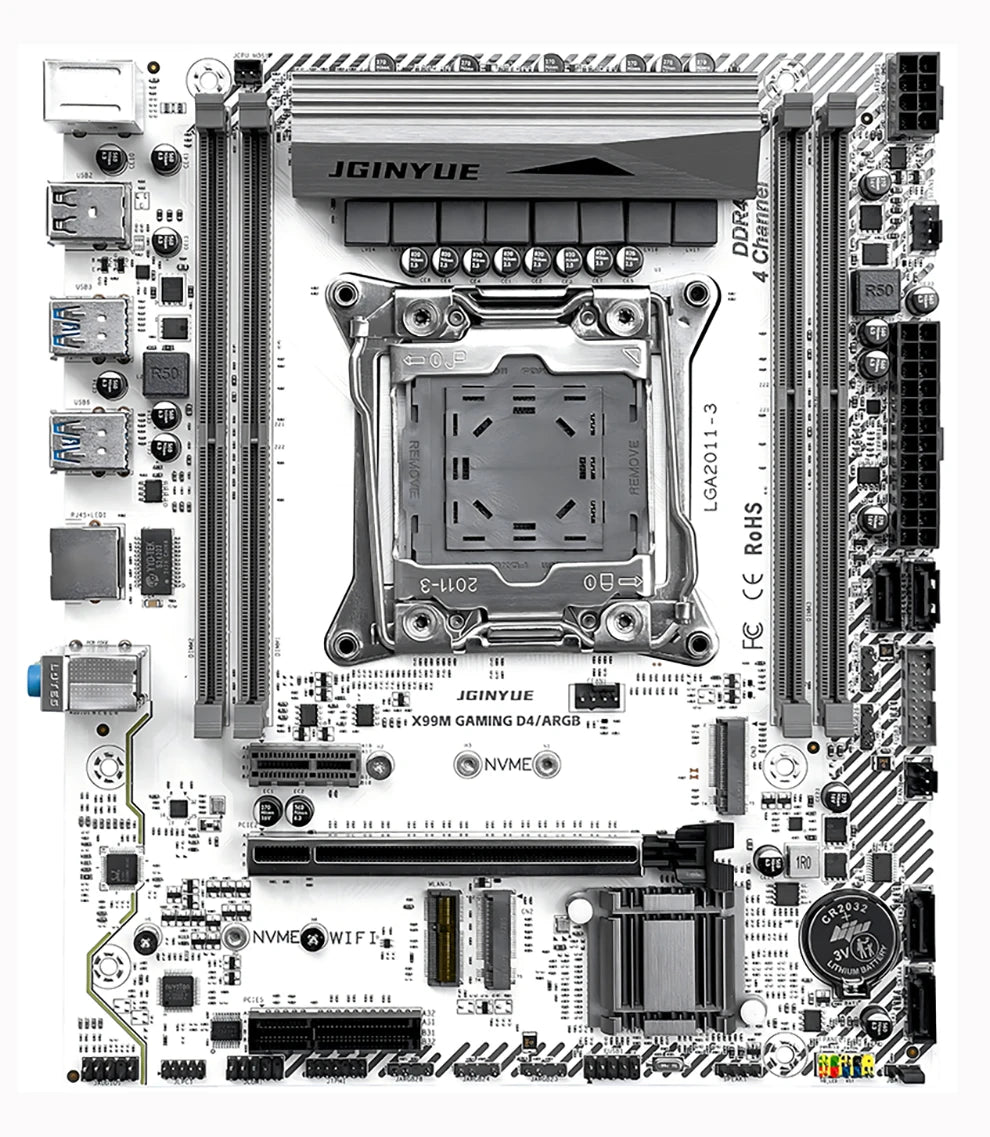 X99 GAMING D4 Motherboard Set Kit With LGA2011-3 Xeon E5 2683 V4 CPU DDR4 16GB REG ECC memory NVME M.2 TPM 2.0 Interface X99 set
