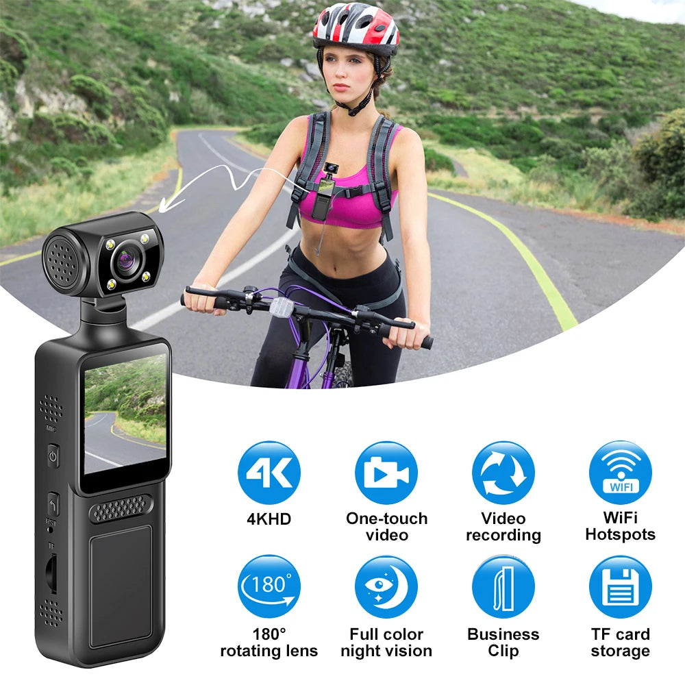 Ultra HD 4K Mini Camera WiFi Portable Small Digital Video Recorder Police BodyCam Infrared Night Vision Miniature Camcorder L10