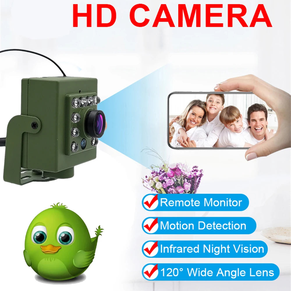 Bird Watching Camera Wireless Wild Wifi Bird Nest Green Box Kit 5M Wire Night Vision 5MP 2MP P2P Audio Mini IPC In the birdcage