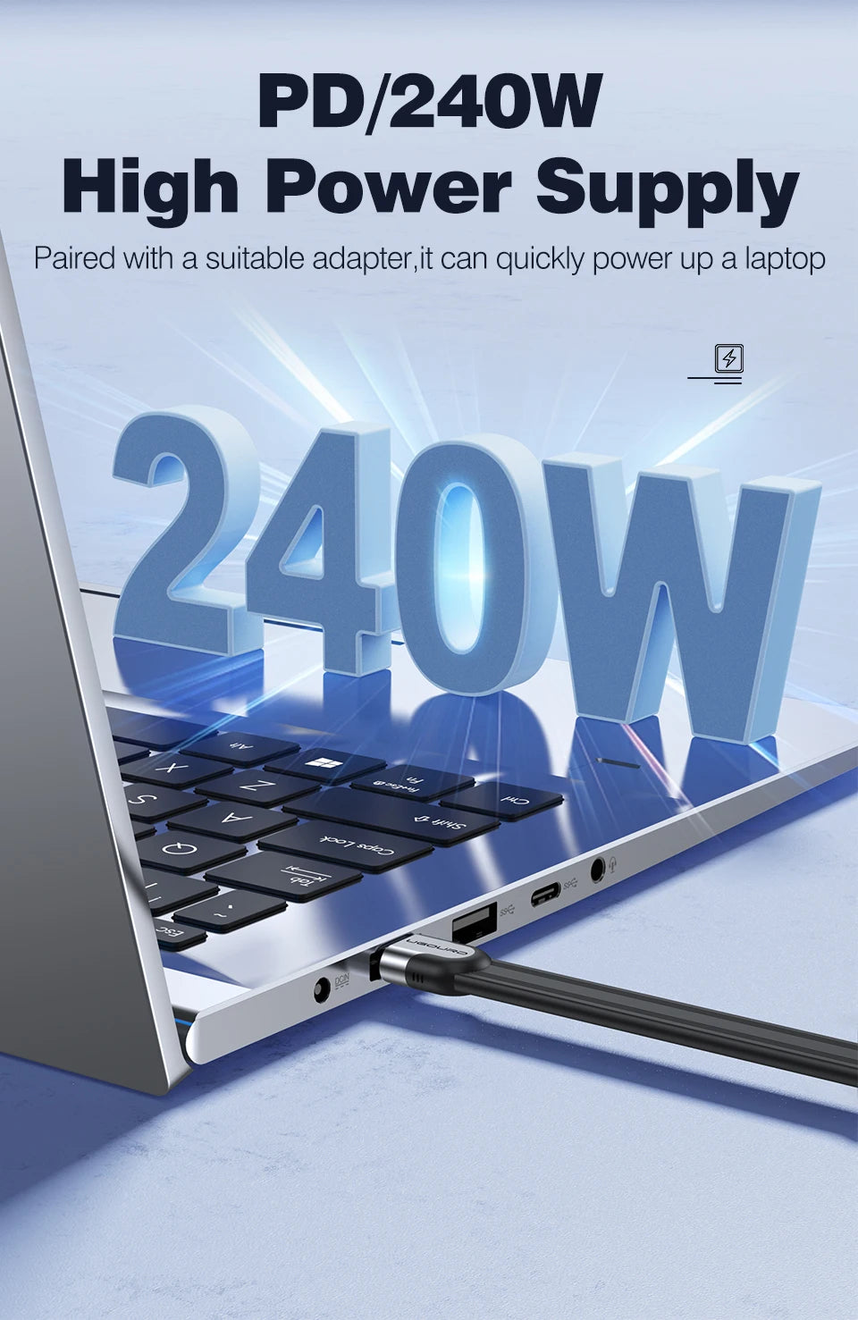 40Gbps Thunderbolt 4 USB C Full Function Cable Flat USB 4 Date Cable 0.15m 1m 8K PD 240W Cord for Thunderbolt3 iPhone 15/16 SSD