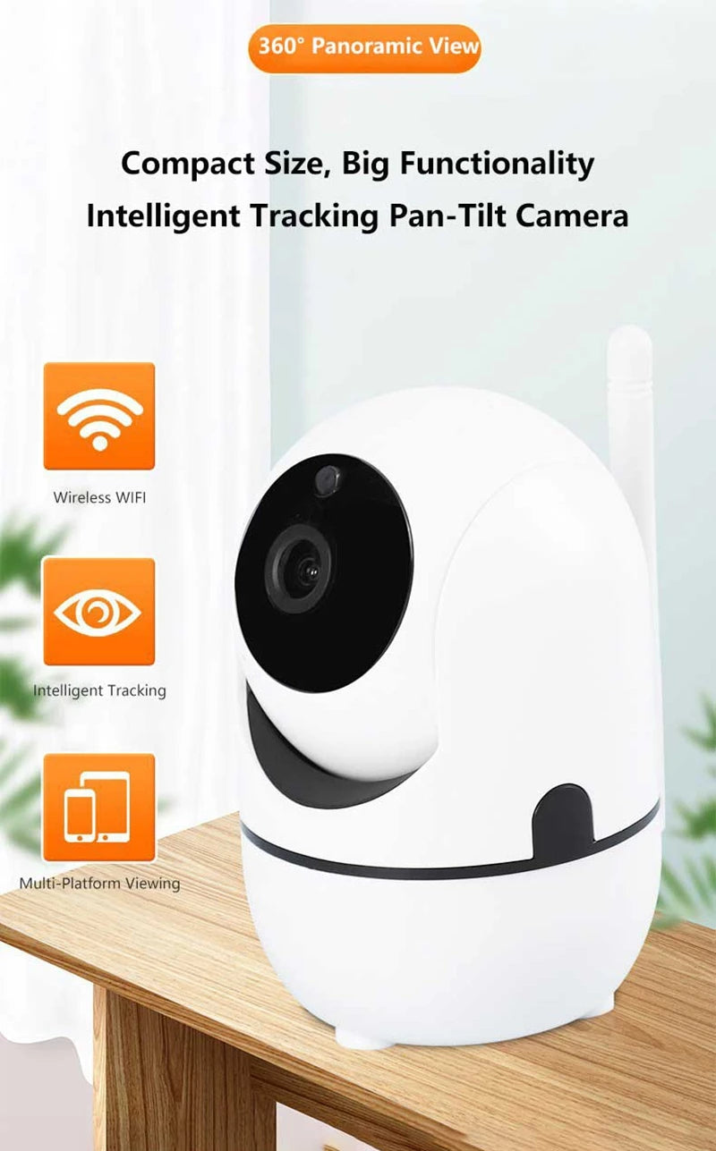 Lenovo Mini Smart Home Camera Infrared HD Wireless WiFi Surveillance Camera with 5MP Full-Color Night Vision Security Camera