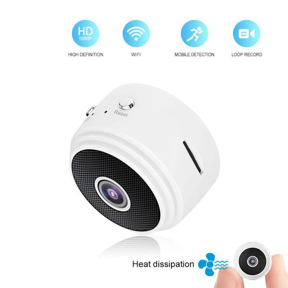 WiFi Mini Camcorders Night Vision 1080P HD Wireless IP Camera Motion Detection Wireless Security Camera Rechargeable for Indoor