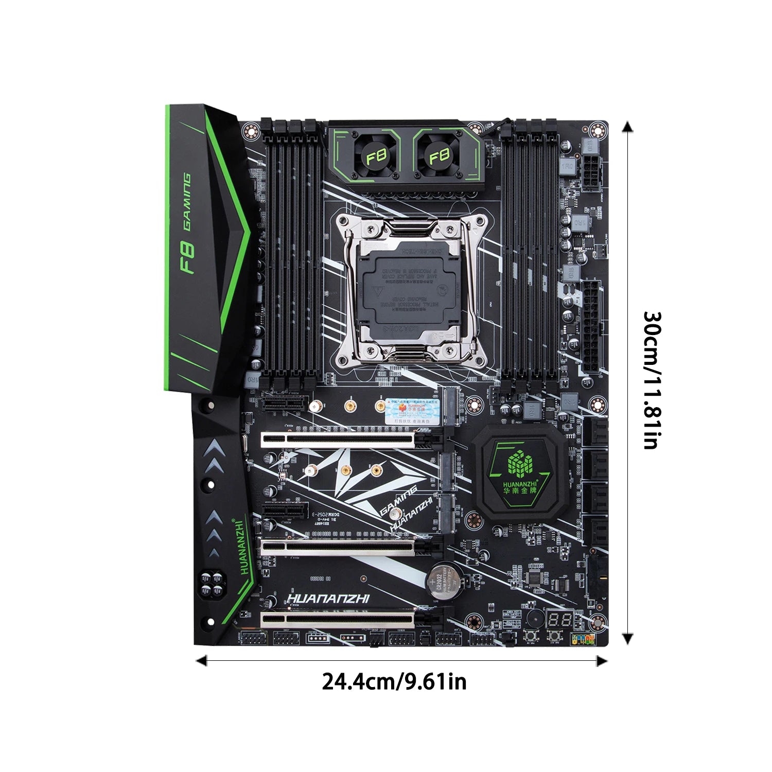 HUANANZHI X99 F8 Placa-mãe LGA2011-3 DDR4 2133MHz SATA3.0 8CH Audio Desktop Motherboard High Performance para Intel Xeon E5 V3V4