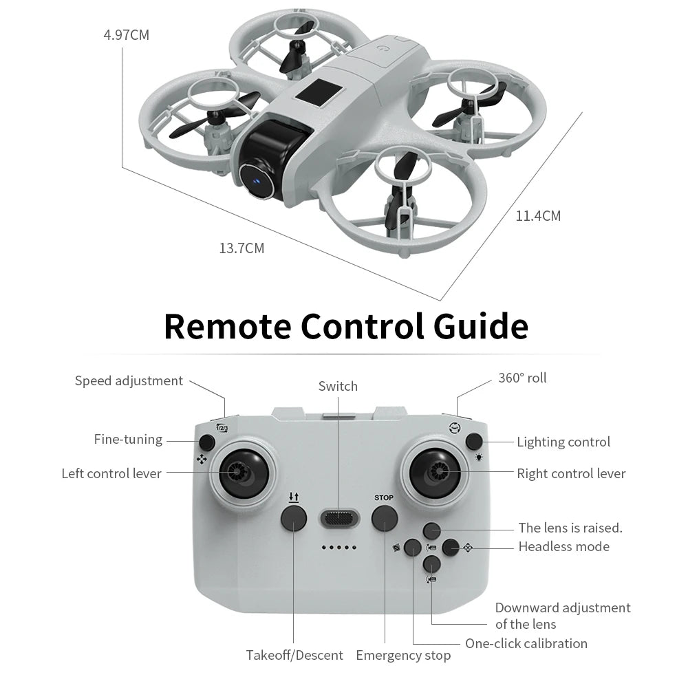 V2 Mini Drone 8K Profession 180° HD Wide Angle Camera WiFi FPV RC Dron Height Keep Helicopter Foldable Quadcopter Kids Toys