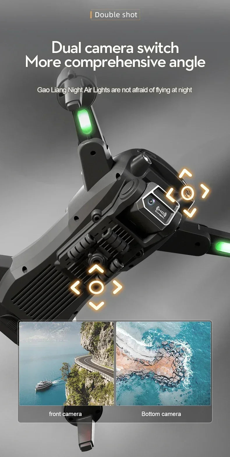 S2S Mini Drone 8K Professional HD Dual Camera Obstacle Avoidance Brushless Motor Foldable Rc Quadcopter Toys Gifts MIJIA