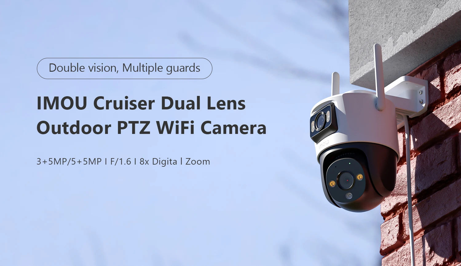 IMOU Cruiser Dual 8MP Dual Lens WiFi Camera Wifi 6 Zoom AI Human Vehicle Detection Smart Color Surveillance Outdoor Camera