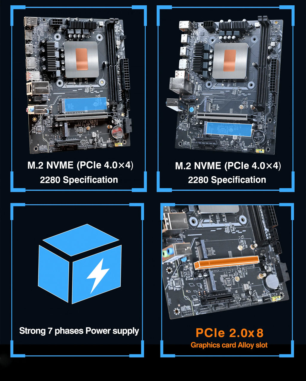 DIY Gaming Computer Motherboard with Onboard CPU 13th Core Interpose Kit Q1J1 ES 0000 8C12T DDR4 RAM LGA115X Desktop PC
